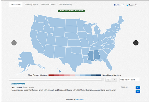 TwiThinks interactive election map