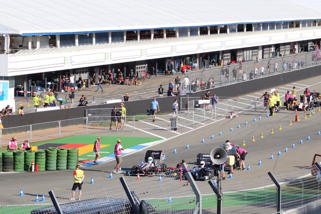 At Formula Student Germany 2019, MIT Driverless and TU Driverless competed together against teams from all over the world.  Photo: Delft Driverless